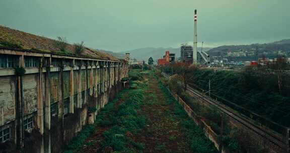 工厂，废弃，工业烟囱，Urbex