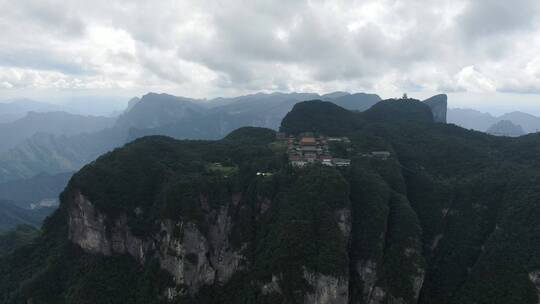 湖南张家界天门山5A景区航拍