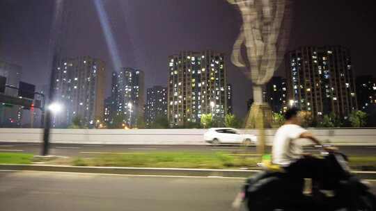 城市马路夜景视频素材