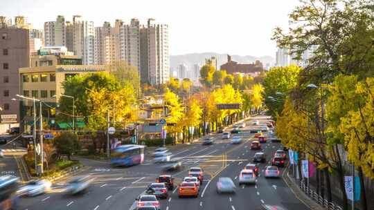 交通马路车水马龙路口城市道路