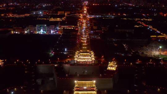 大同城市夜景4K航拍-新片场_1