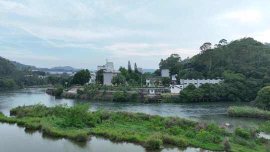 农村生态环境河流生态小区山水乡村风光风景