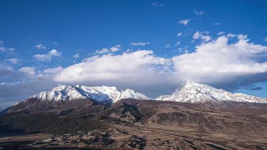 格聂雪山流云延时