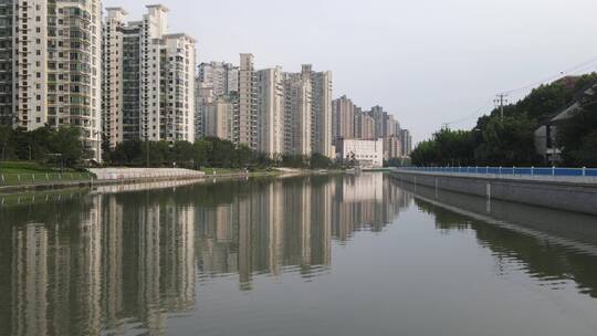 上海苏州河上海普陀路段视频素材模板下载