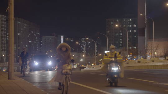 繁华都市夜景 夜景车流