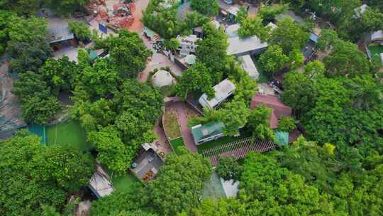 航拍厦门房车露营地景观视频素材模板下载