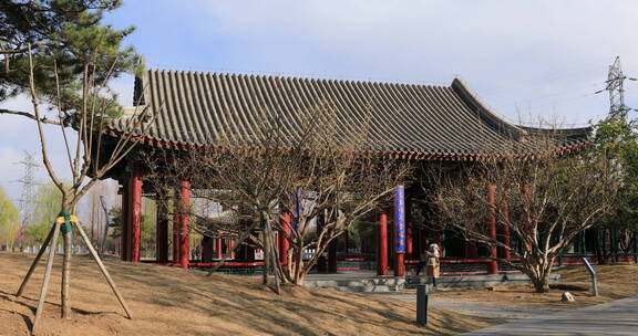 北京园林博物馆内的亭子建筑