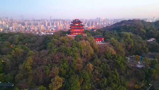 杭州西湖景区夜景风景航拍