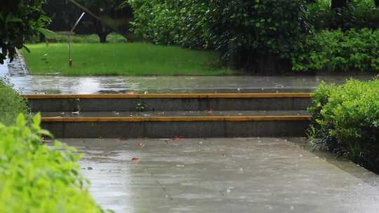 下雨天雨水大雨雨滴雨景合集