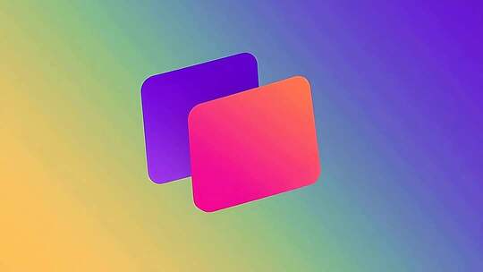 彩色渐变背景双卡片素材