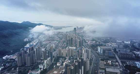 深圳盐田区云海云层大景航拍0016