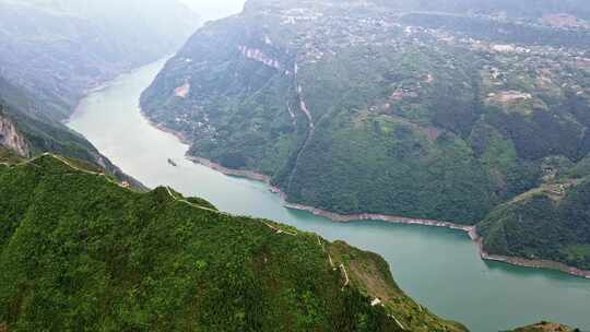 航拍长江三峡巫峡风景