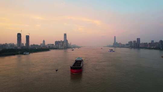 城市建筑都市日出日落朝阳晚霞夕阳黄昏