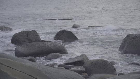 南澳岛海边风浪海岛风景海浪