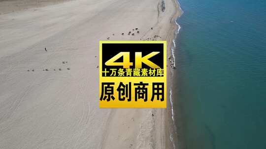 青海海南青海湖湖水航拍视频高清在线视频素材下载