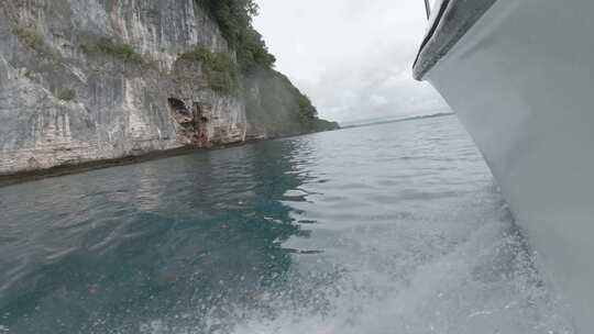 【4K】帕劳海岛游艇开船出海度假浪花娱乐