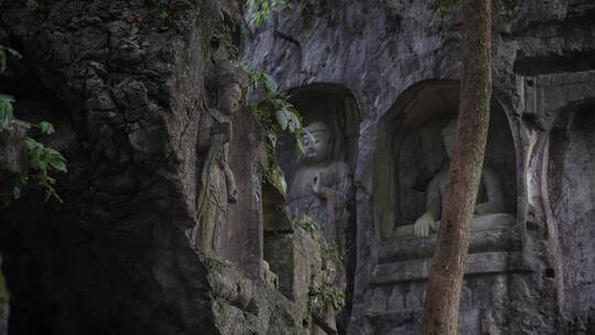 杭州灵隐寺飞来峰塑像