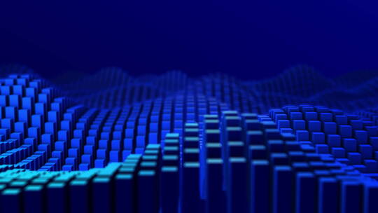 长方形模型波动湍流浮动前进科技背景