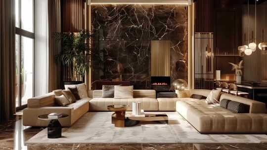 16组各种装修风格的豪华客厅设计效果