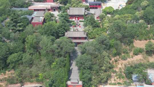 航拍洛阳龙门十寺之一广化寺