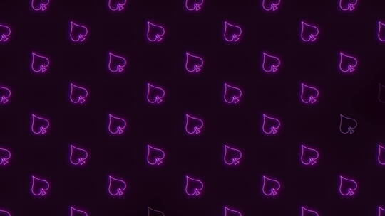 发光的紫色黑桃图案