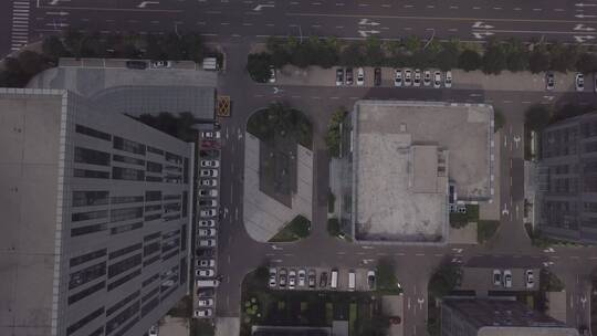 4K雾天阴天无人机航拍城市街道街区景色视频素材模板下载
