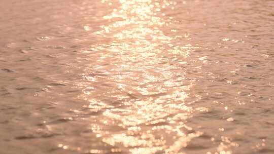 水面波光粼粼海浪日出夕阳海面波浪