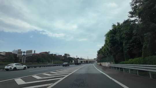 行车记录莞佛高速转广州绕城高速往东莞视频素材模板下载