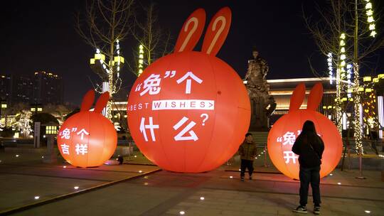 中国新年元宵节红灯笼视频素材模板下载
