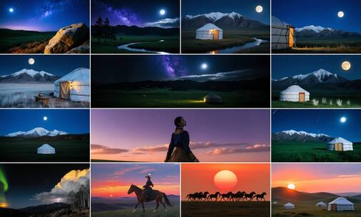 宽屏《乌兰巴托的夜》根据音乐制作高清在线视频素材下载