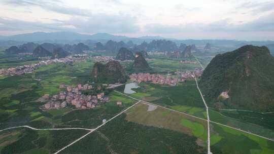 广西桂林市平乐县亮山景区航拍4k