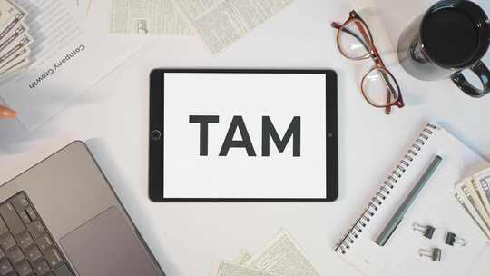 TAM在平板电脑屏幕上显示