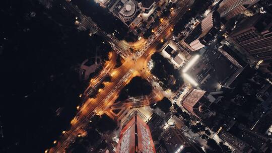 深圳福田区夜景俯拍风光