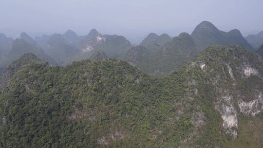 航拍广西桂林山水风光