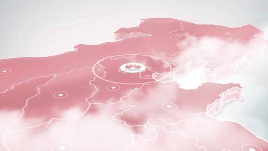 简洁明亮科技中国区位北京辐射全国地图