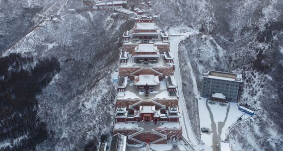 张家口云泉禅寺高清在线视频素材下载