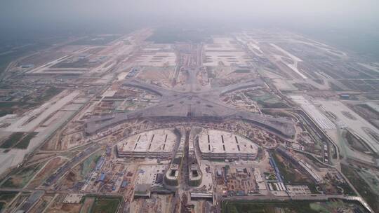 北京大兴新机场航拍视频素材模板下载