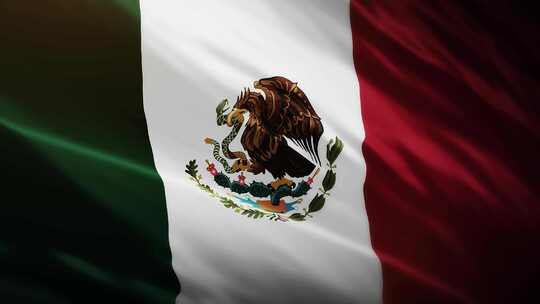 墨西哥国旗挥舞-4K