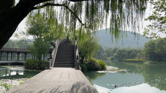 4k 杭州西湖江南园林山水风景