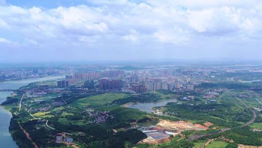 高空俯瞰江西省吉安市青原区