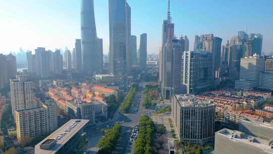 上海市浦东新区世纪大道陆家嘴车流延时风景