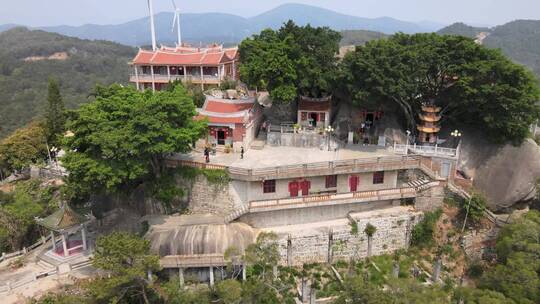 大气 航拍 福建 泉州 闽南 惠安 寺庙 佛