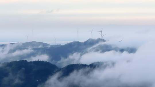 湖南 岳阳 临湘 荆竹山 森林公园的雨后云海