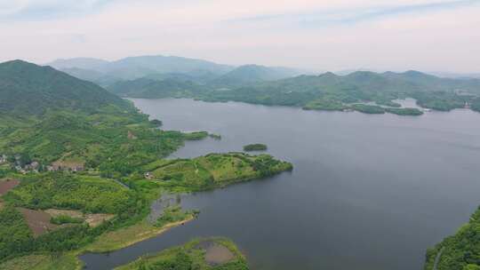 浙江湖州德清对河口水库航拍