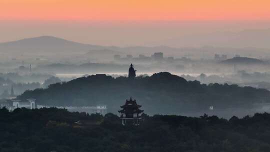 天目湖日出 状元阁 太公山 常州溧阳视频素材模板下载