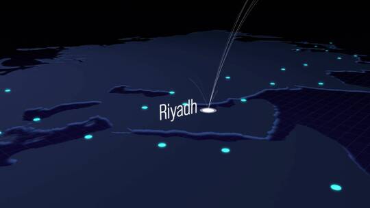 利雅得航空航线全球覆盖多个国家视频素材模板下载