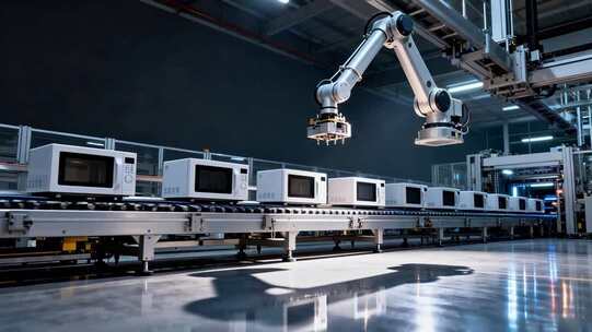 工厂机械臂自动化生产线