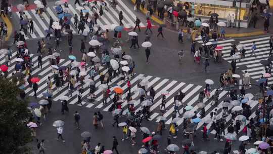 4K-东京涩谷十字路口人流延时视频素材模板下载
