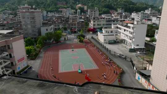 福建宁德 漳湾镇中心小学 航拍