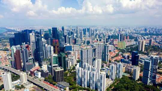 新加坡标志性建筑航拍